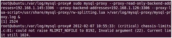 Ubuntu10下搭建MySQL Proxy读写分离