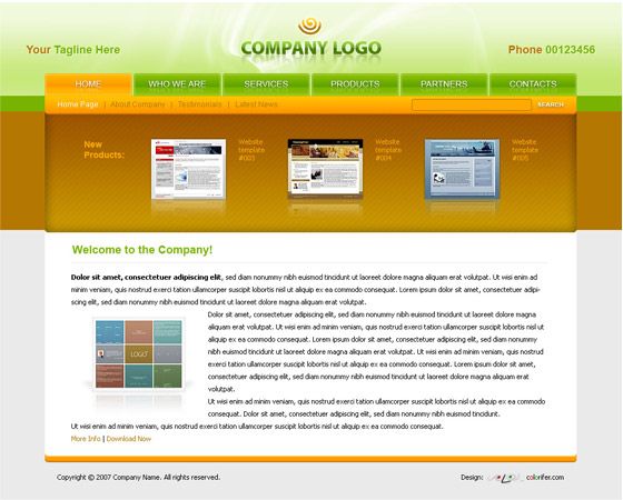 PSD Website Tempales