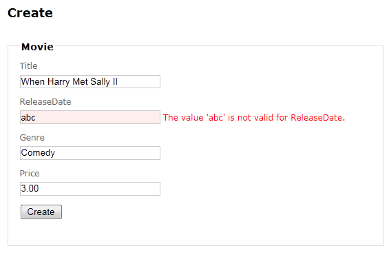 ASP.NET MVC 3 (Adding a Create Method and Create View ) (6/9)