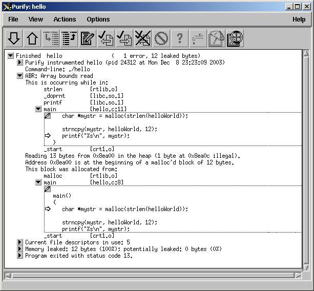 C/C++内存问题检查利器—Purify （二）