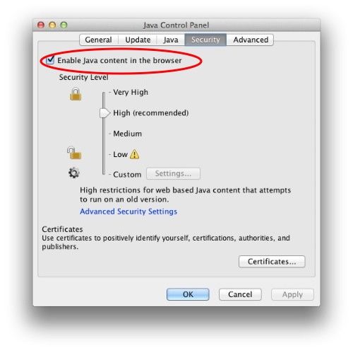 Uninstall or Disable Java on a Mac