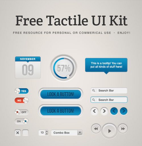 Free Tactile UI Kit