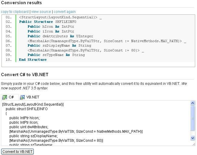 c# 与 VB.NET 相互转换