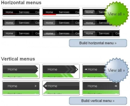 300+Jquery, CSS, MooTools 和 JS的导航菜单资源