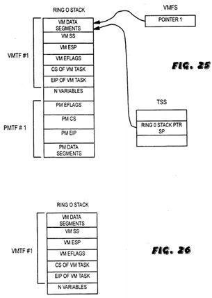 Reentrant protected mode kernel using virtual 8086 mode interrupt service routines