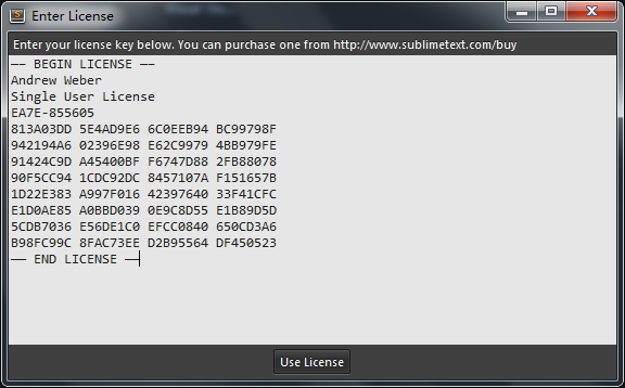 sublime text 3 3083 注册码