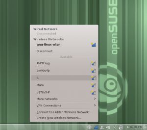 GNOME NetworkManager Applet in KDE in openSUSE 11.4