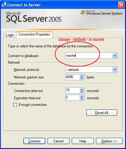 【]】Microsoft SQL Server, 错误：4064的解决方法