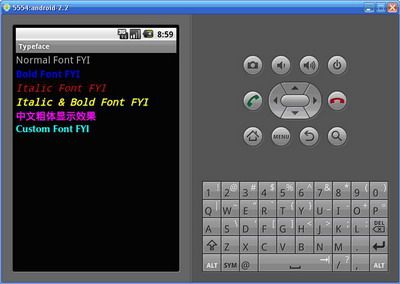 Android API之Typeface代码演示