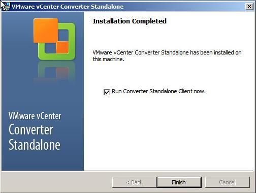 VMware vCenter Converter Standalone 5.1 - Finish