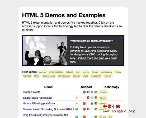 史无前例的 HTML5 资源参考指南