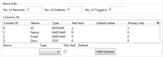 Schema for table Customer