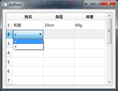 pyqt QTableWidget的使用