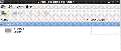 图 6. virt-manager 管理迁移后的 RHEL5.5 虚拟机