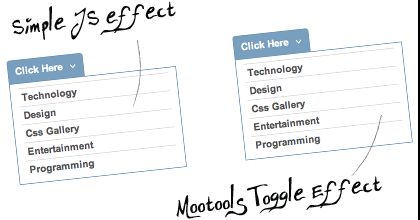 300+Jquery, CSS, MooTools 和 JS的导航菜单资源