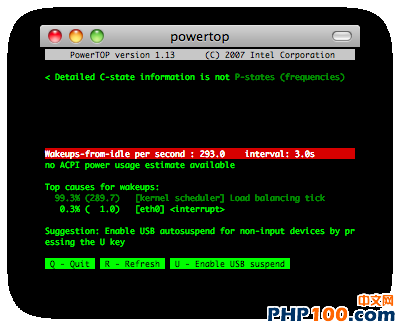 powertop screenshot