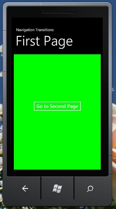 Windows Phone 导航过渡效果