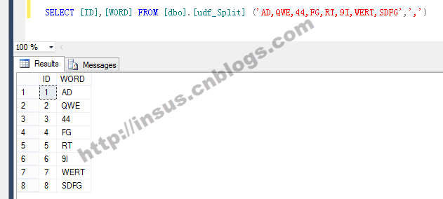 MS SQL Server字符拆分函数