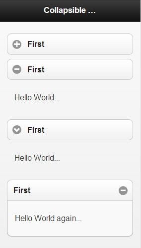 jquerymobile-可折叠内容(Collapsible content)