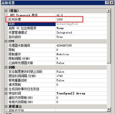 修改Windows Server 2008+IIS 7+ASP.NET默认连接限制，支持海量并发连接数