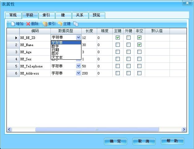 企业信息开发平台(3)数据表设计