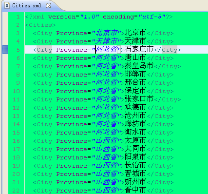 java的JCombobox实现中国省市区三级联动