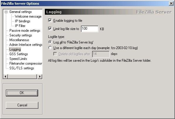 FileZilla Server 设置