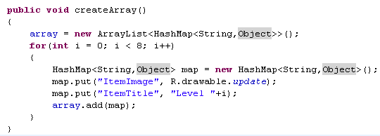 Android学习笔记——hashmap、arraylist(vector)与listview的应用