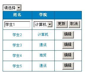 DataGrid和DropDownList的一些配合以及使用css定制DataGrid