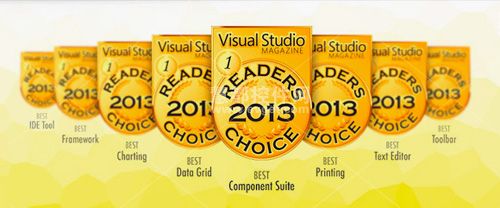 Devexpress,2013 Visual Studio Magazine读者选择奖界面类