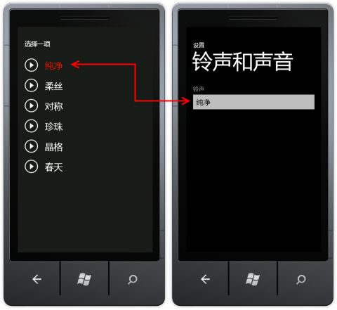 WP7有约（七）：实现铃声设置的播放图标的效果