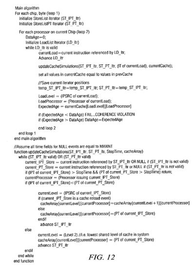 Method and apparatus for verification of coherence for shared cache components in a system verification environment