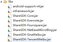 ShareSDK for Android 只有新浪微博分享