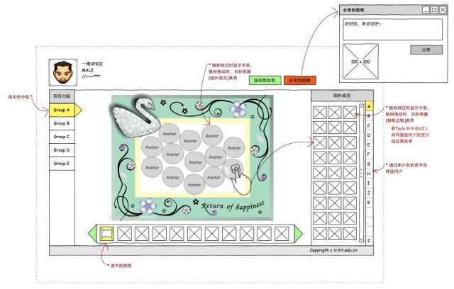 微博集体照UI重构草图