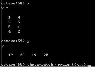 机器学习实现线性梯度算实现octave