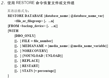 MS SQL入门基础:SQL数据库的恢复