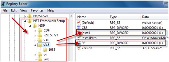 Find .net fw and vs version installed