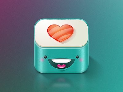 cute sushi smiling iOS app icon