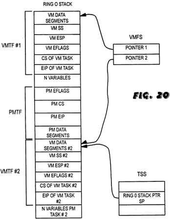 Reentrant protected mode kernel using virtual 8086 mode interrupt service routines