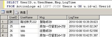 CYQ.Data 轻量数据层之路 应用示例三 Aop切入留言系统--操作日志(二十七)