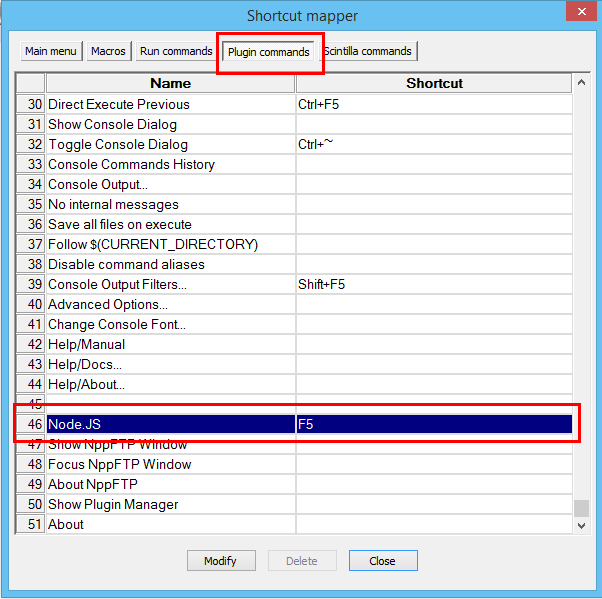 Notepad++ 配置 Node.js 开发环境