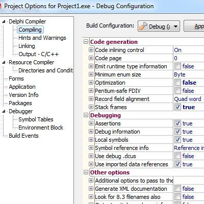 Debug vs. Release In Delphi Build Configurations