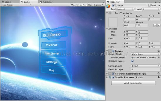 （两）unity4.6Ugui中国教程文档-------总结-UGUI Canvas