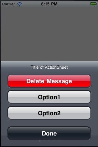 UIActionSheet