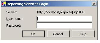 vs2005 向sql2005 报表服务器发布报表时，弹出登录报表服务登录框