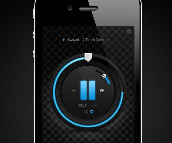 23个移动app界面上的旋钮和刻度盘设计示例