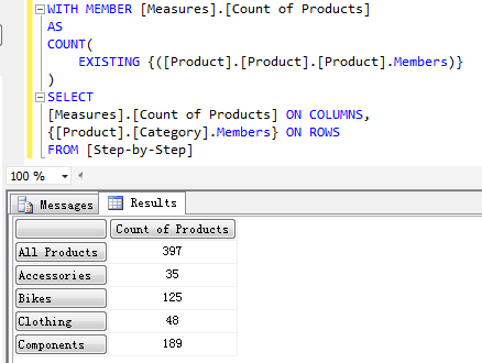 MDX Step by Step 读书笔记(七) - Performing Aggregation 聚合函数之 Max, Min, Count , DistinctCount 以及其它 TopCount, Generate