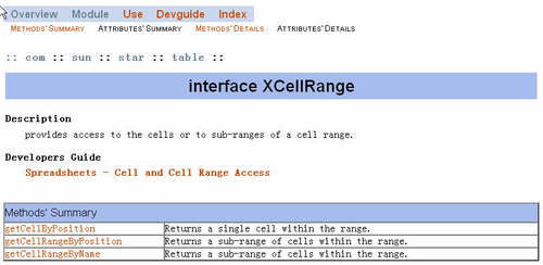 interface xCellrange