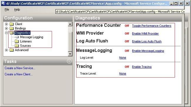 如何使用svconfigeditor.exe编辑WCF Service配置文件--配置Diagnostics进行WCF Service的log和Trace(三)_第1张图片