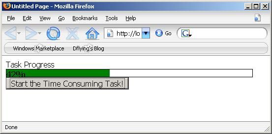 使用ASP.NET Atlas编写显示真实进度的ProgressBar（进度条）控件